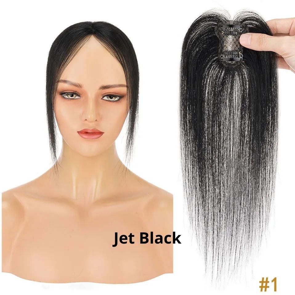 10" Instant Bangs Transformation (1.6x2.4" Base) - 100% Human Hair Clip-In | Lightweight 3D Air Bangs