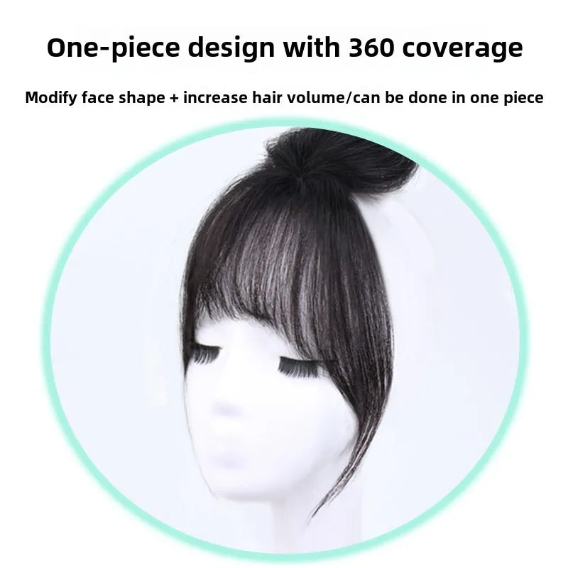 Invisible Straight Human Hair Topper (1.6x2.4" Base) Small Hairpiece for Thinning Hair, Quickly Increase Volume & Cover Gray Hair with Clips