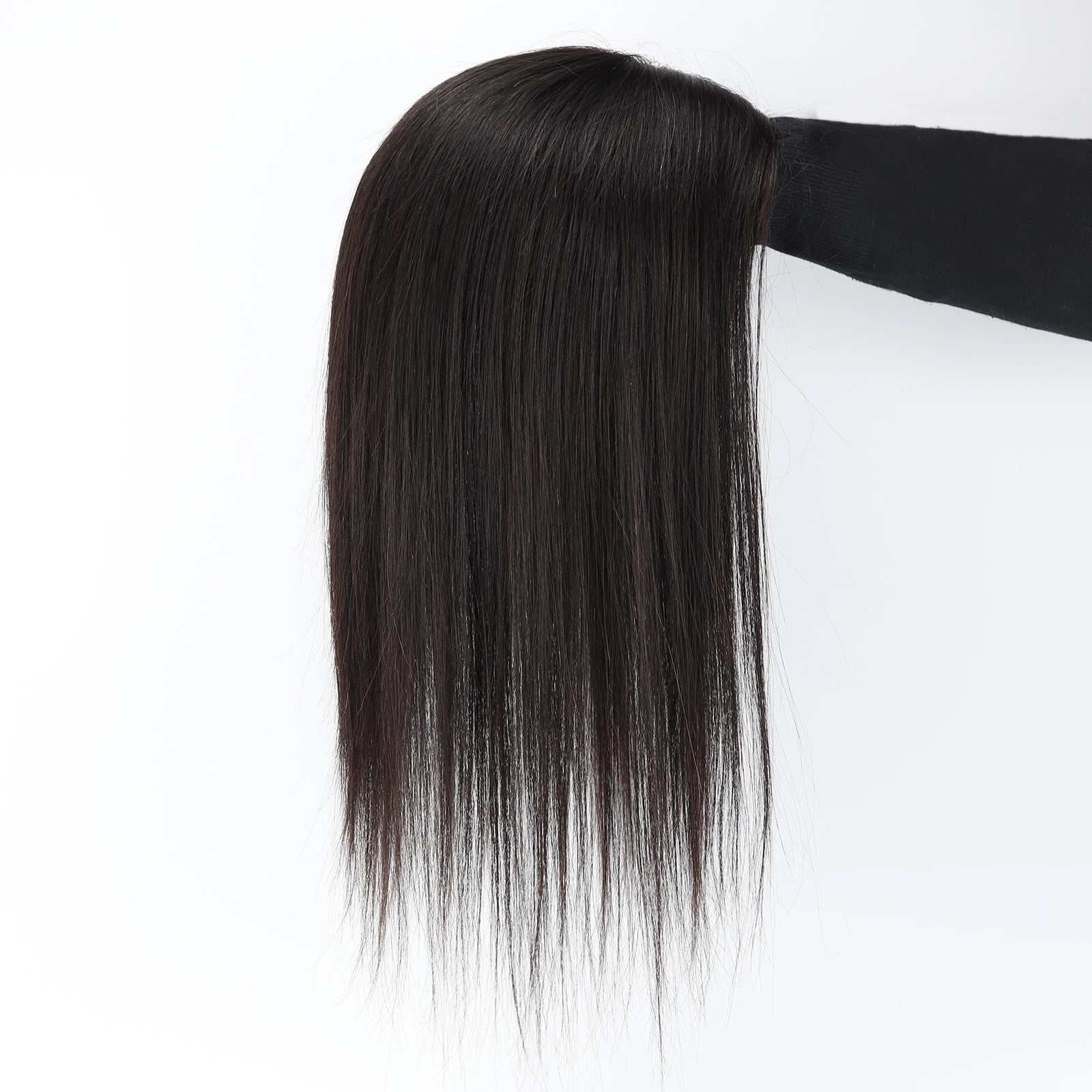 8x12cm Silk Base Topper with Clips in 16" Full Hand Tied Toupee for Women Real Remy Human Hairpiece Silk Skin Top  Natural Scalp