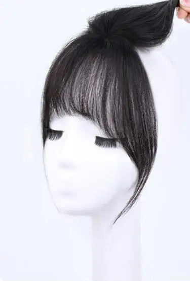 Invisible Straight Human Hair Topper (1.6x2.4" Base) Small Hairpiece for Thinning Hair, Quickly Increase Volume & Cover Gray Hair with Clips