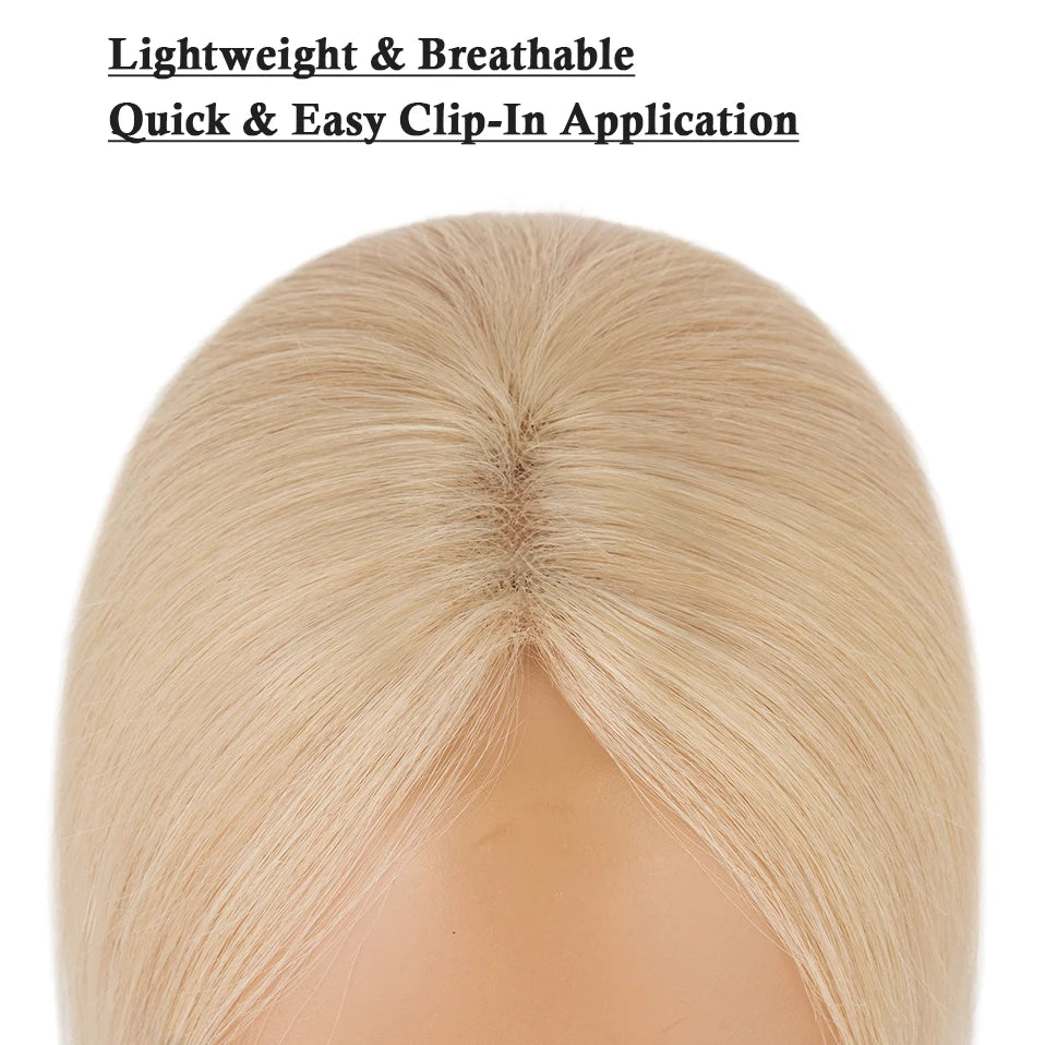 10" Instant Bangs Transformation (1.6x2.4" Base) - 100% Human Hair Clip-In | Lightweight 3D Air Bangs